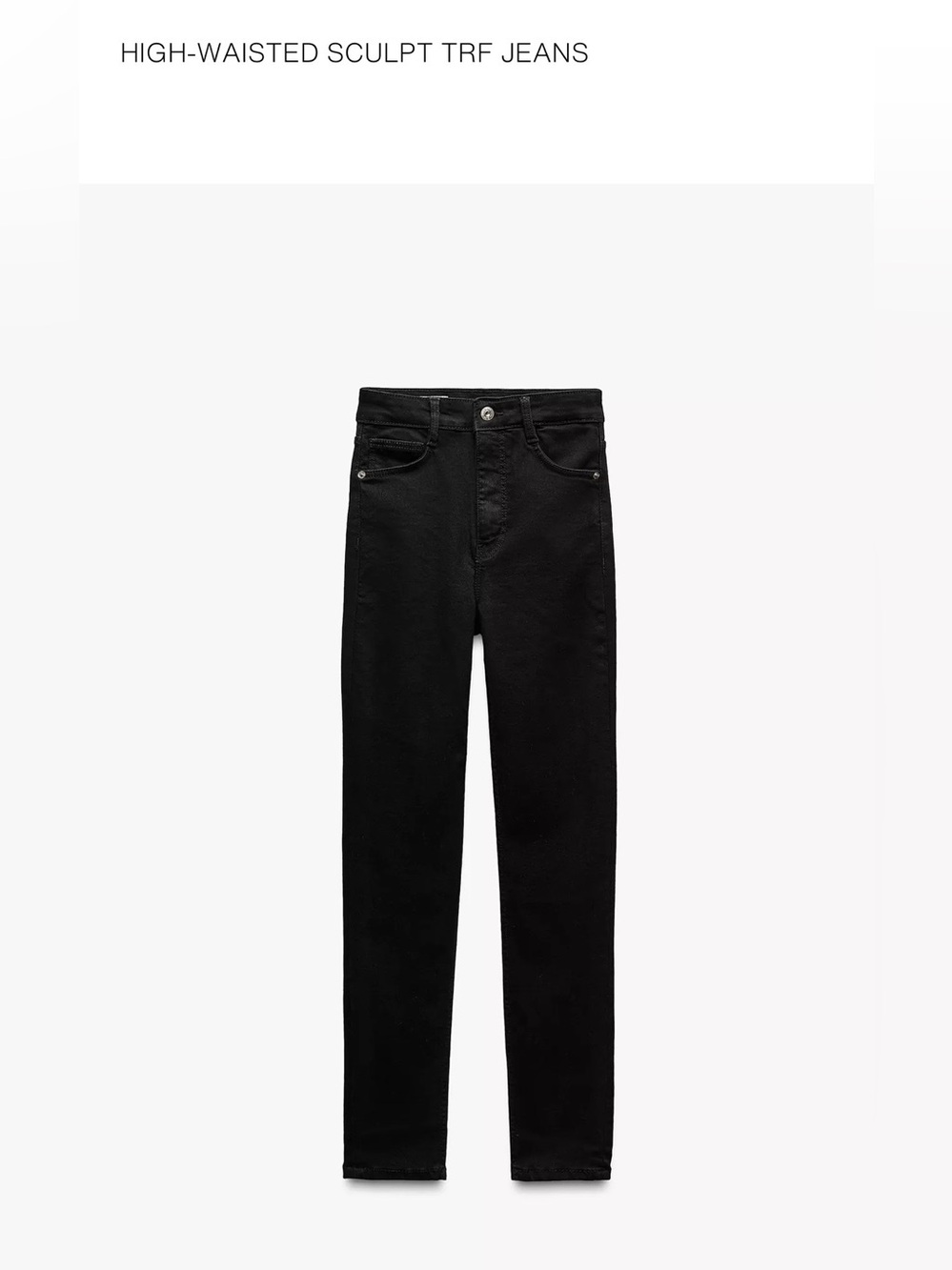 EUC Zara TRF Black High-Waisted Skinny Jeans Size 28
